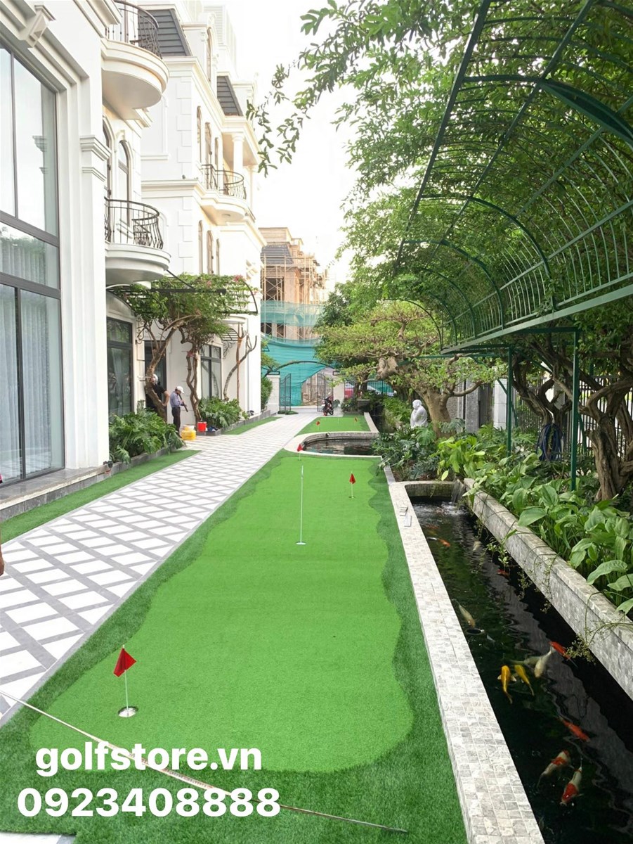 Hoàn thiện thi công sân Green Golf tại Biệt thự Vinhomes Hải Phòng