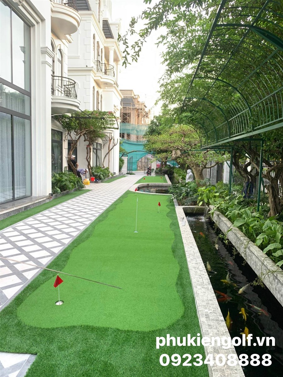 Hoàn thiện thi công sân Green Golf tại Biệt thự Vinhomes Hải Phòng
