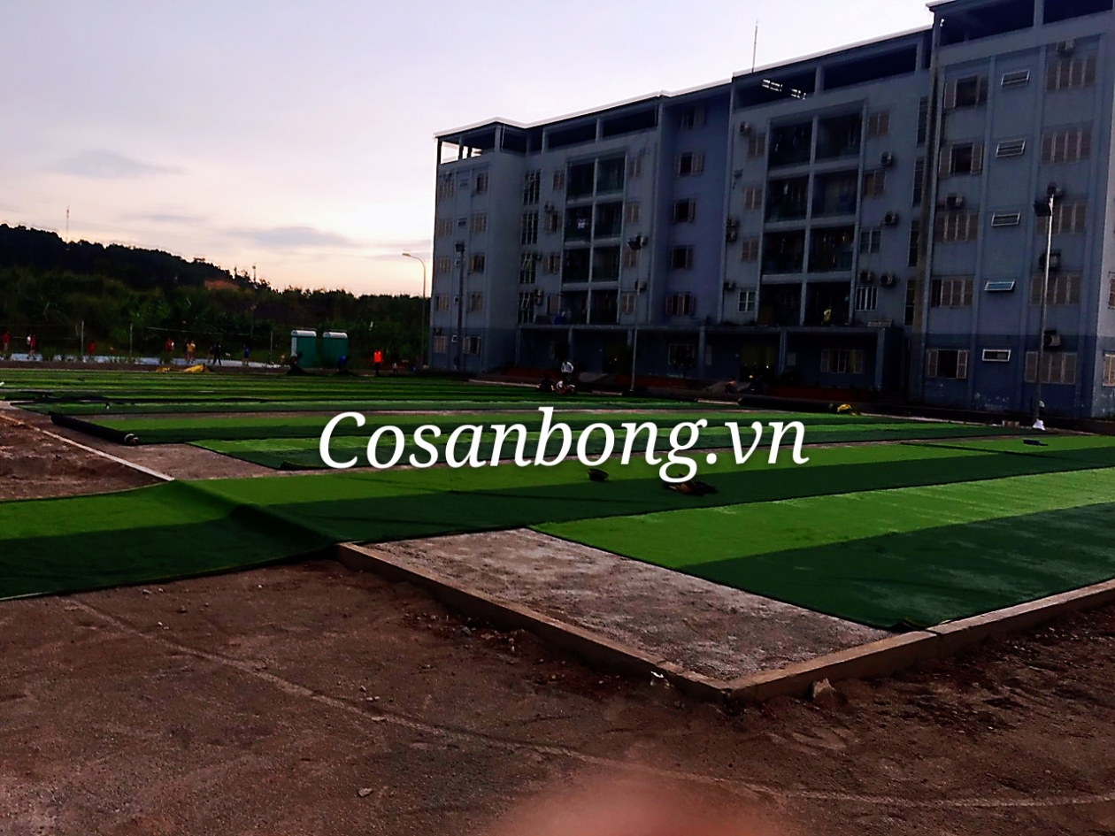 Hoàn thiện sân bóng tại nhiệt điện Mông Dương - Quảng Ninh