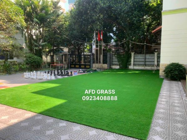 Công trình cỏ sân vườn tại trường Song ngữ Quốc tế Horizon Tây Hồ Hà Nội