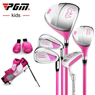 Bộ gậy golf trẻ em và túi màu hồng đi kèm